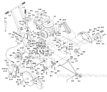 Page A Diagram and Parts List for MK-1600  MK Diamond Concrete Saw